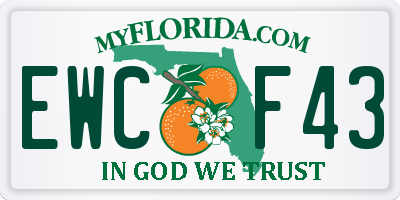 FL license plate EWCF43