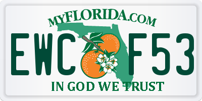 FL license plate EWCF53