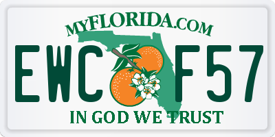 FL license plate EWCF57