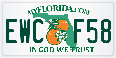 FL license plate EWCF58