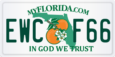 FL license plate EWCF66