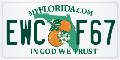 FL license plate EWCF67