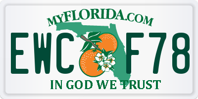 FL license plate EWCF78