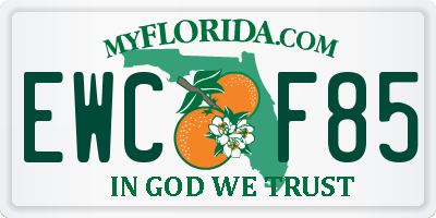 FL license plate EWCF85