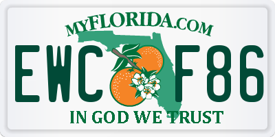FL license plate EWCF86