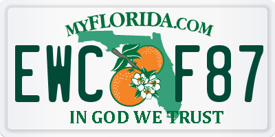 FL license plate EWCF87