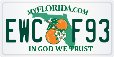 FL license plate EWCF93