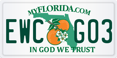 FL license plate EWCG03