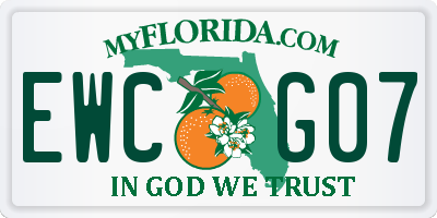 FL license plate EWCG07