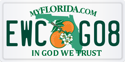 FL license plate EWCG08