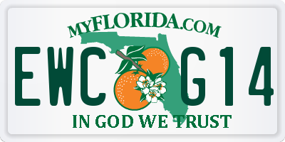 FL license plate EWCG14