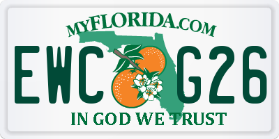 FL license plate EWCG26