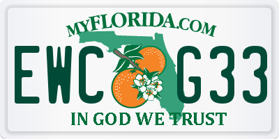 FL license plate EWCG33