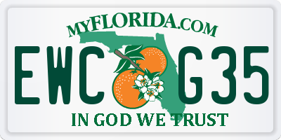 FL license plate EWCG35