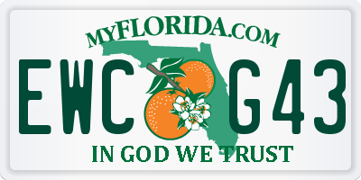 FL license plate EWCG43