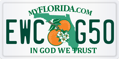 FL license plate EWCG50
