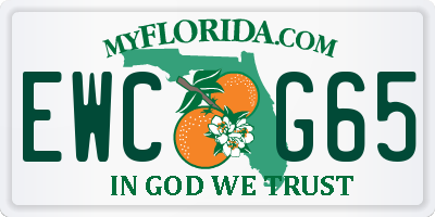 FL license plate EWCG65