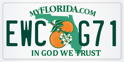 FL license plate EWCG71