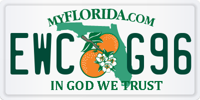 FL license plate EWCG96