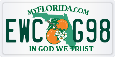 FL license plate EWCG98