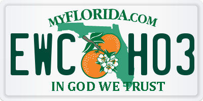 FL license plate EWCH03