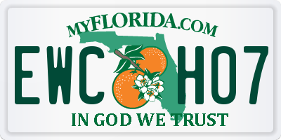 FL license plate EWCH07