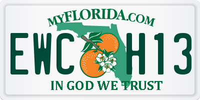 FL license plate EWCH13