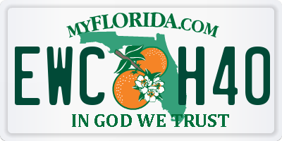 FL license plate EWCH40