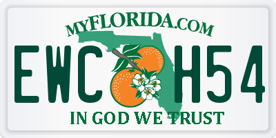 FL license plate EWCH54