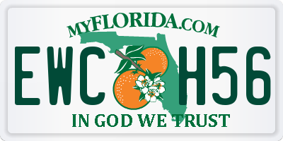 FL license plate EWCH56