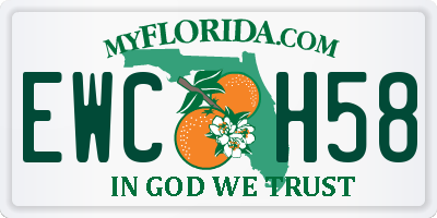 FL license plate EWCH58