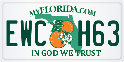 FL license plate EWCH63