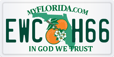 FL license plate EWCH66