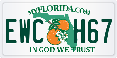 FL license plate EWCH67