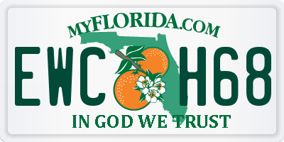 FL license plate EWCH68