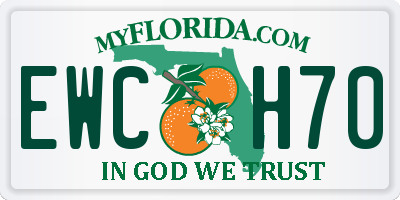 FL license plate EWCH70