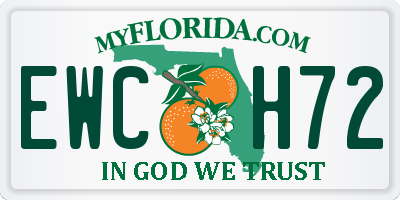 FL license plate EWCH72