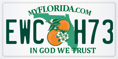 FL license plate EWCH73