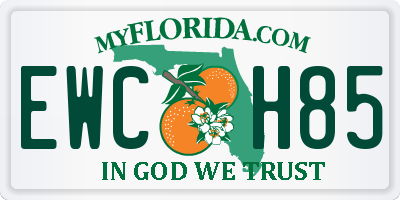 FL license plate EWCH85