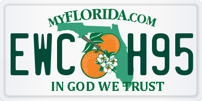 FL license plate EWCH95