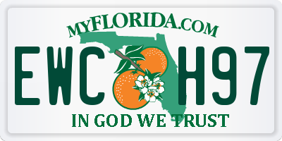 FL license plate EWCH97