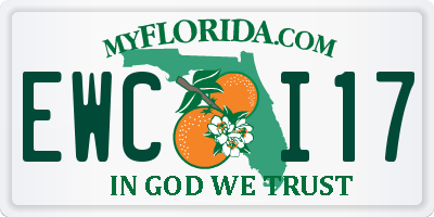 FL license plate EWCI17