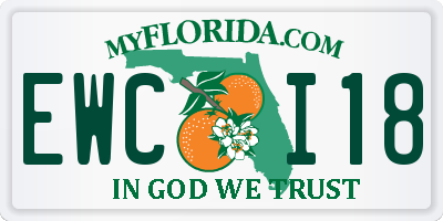 FL license plate EWCI18
