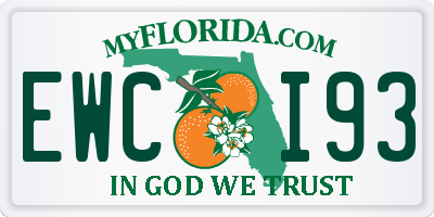 FL license plate EWCI93