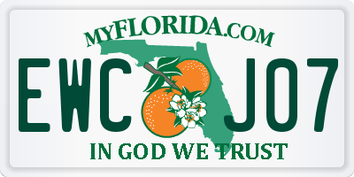 FL license plate EWCJ07