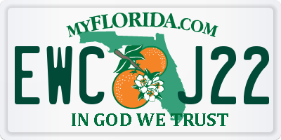 FL license plate EWCJ22