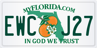 FL license plate EWCJ27