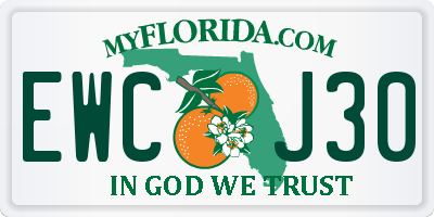 FL license plate EWCJ30