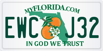 FL license plate EWCJ32