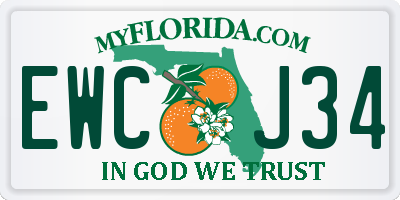 FL license plate EWCJ34